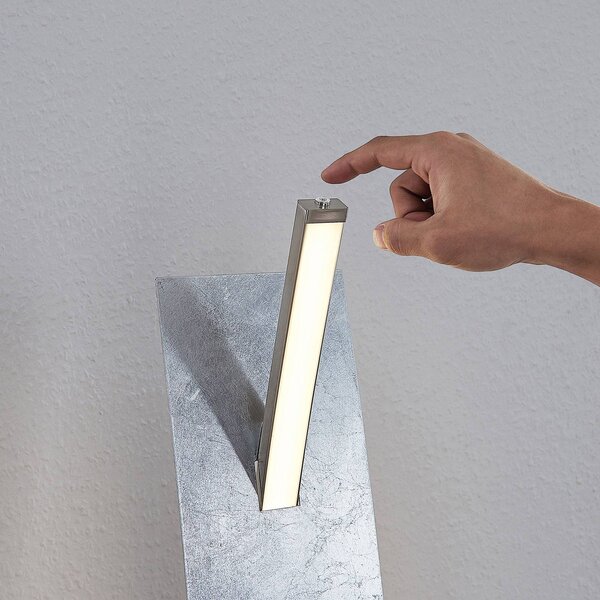 Lampa stojąca LED Marija Lucande, możliwość ściemniania, chromowy / srebrny, salon / jadalnia, metal, nowoczesny