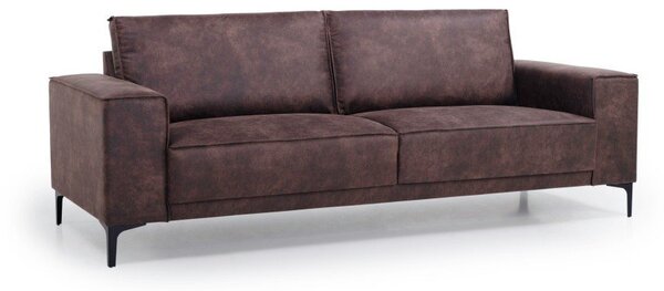 Brązowa sofa z imitacji skóry 224 cm Copenhagen – Scandic