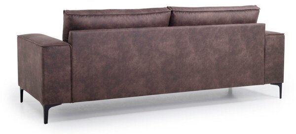 Brązowa sofa z imitacji skóry 224 cm Copenhagen – Scandic