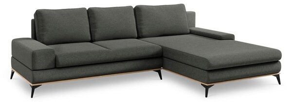 Ciemnoszary rozkładany narożnik Windsor & Co Sofas Planet, prawostronny