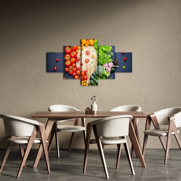 Obraz - Stół pełen warzyw (125x70 cm)