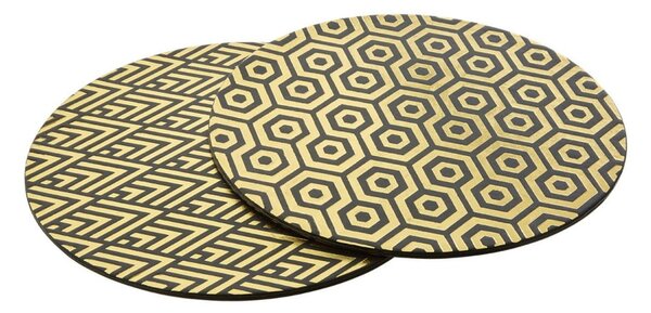Maty stołowe ze sztucznej skóry i kartonu zestaw 4 szt. ø 25 cm Geome – Premier Housewares