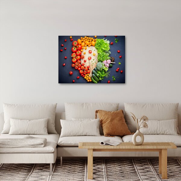 Obraz - Stół pełen warzyw (70x50 cm)