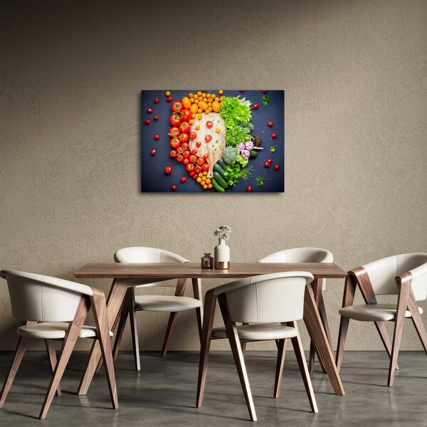 Obraz - Stół pełen warzyw (70x50 cm)