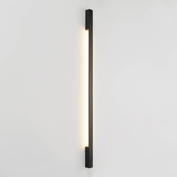 Kinkiet LED Ivano Arcchio, czarny, przedpokój, aluminium, nowoczesny