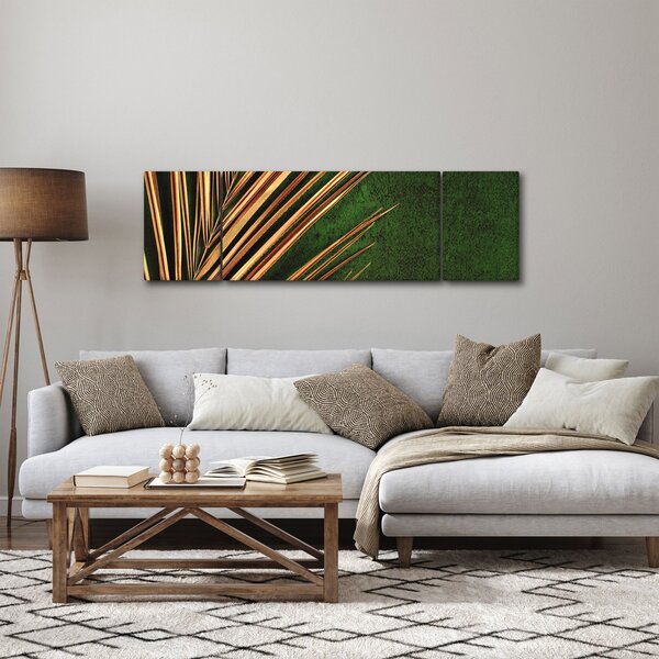 Obraz z liściem (170x50 cm)