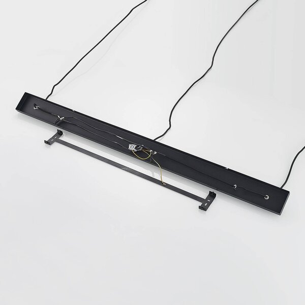 Lampa wisząca Tarjei Lindby, możliwość ściemniania, czarny, salon / jadalnia, metal, nowoczesny