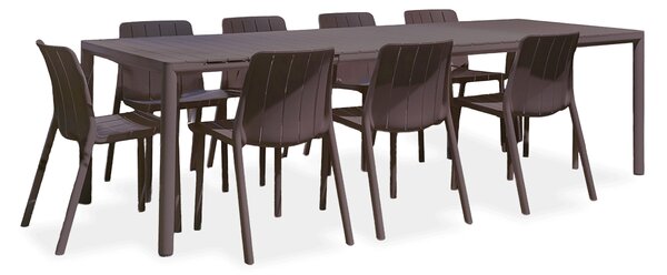 Zestaw tarasowy TIBERINA BISTROT/TEVERE 210 8+1 Terra - Nardi