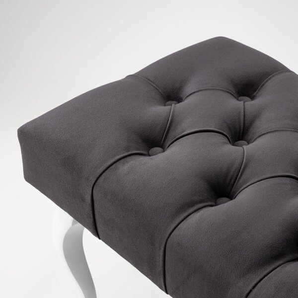 Ławka pikowana Chesterfield Anthracite