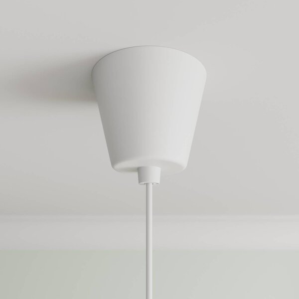 Lampa wisząca Simaria Lindby, możliwość ściemniania, biały / opal, salon / jadalnia, tkanina / materiał / jedwab, nowoczesny