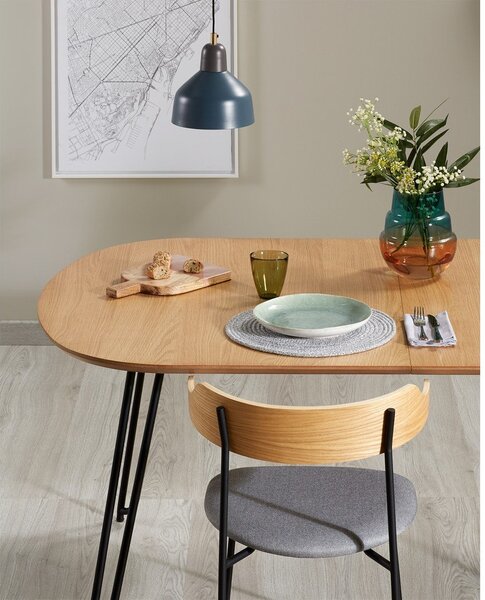 Rozkładany stół w dekorze dębu 90x140 cm Novac – Kave Home