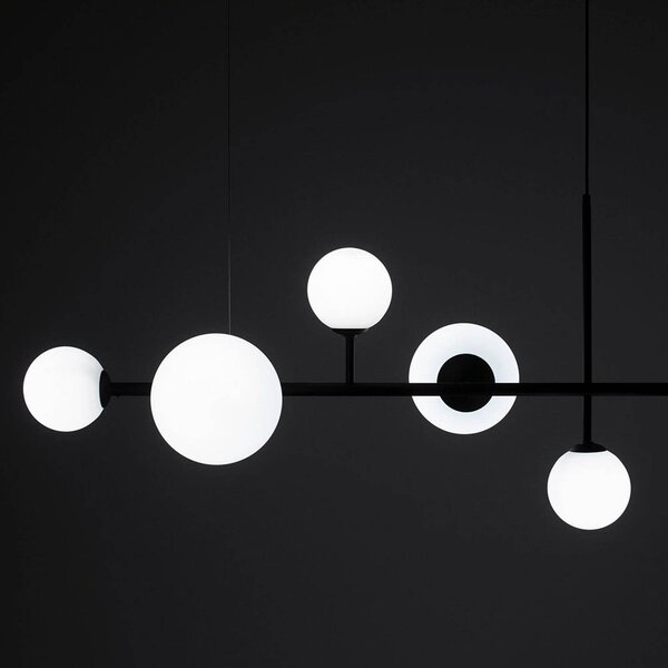 Lampa wisząca Dione ALDEX, możliwość ściemniania, czarny, salon / jadalnia, metal, nowoczesny