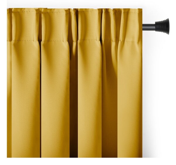 Żółta zasłona częściowo zaciemniająca (dimout) 140x270 cm Kierra – Restilo