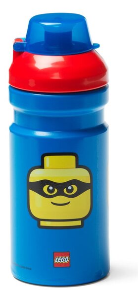 Niebieska butelka na wodę z czerwoną zakrętką LEGO® Iconic, 390 ml