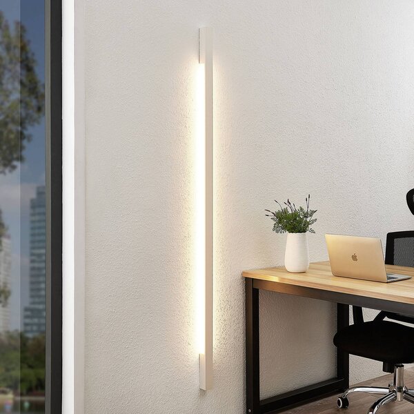 Kinkiet LED Ivano Arcchio, biały / opal, przedpokój, aluminium, nowoczesny