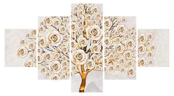 Obraz drzewa kwiatowego (125x70 cm)