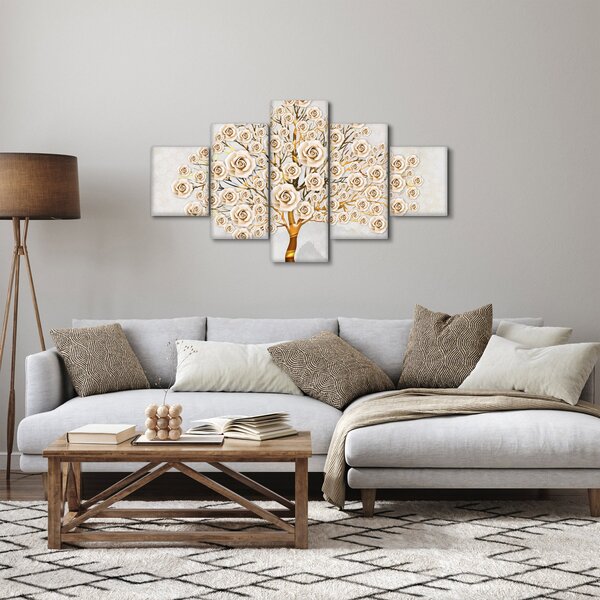 Obraz drzewa kwiatowego (125x70 cm)