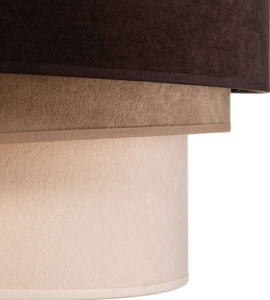 Lampa wisząca Devon Duolla, możliwość ściemniania, brązowy / rdzawy, salon / jadalnia, tkanina / materiał / jedwab, nowoczesny