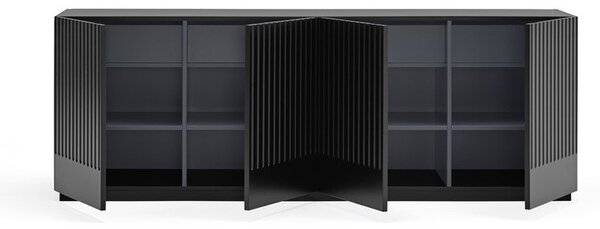 Czarny kredens Teulat Doric, szer. 200 cm