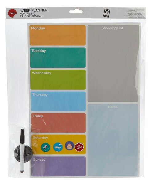 Magnetyczna tablica 30x42 cm Week Planner – Balvi