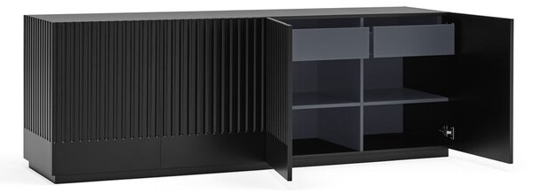 Czarny kredens Teulat Doric, szer. 200 cm