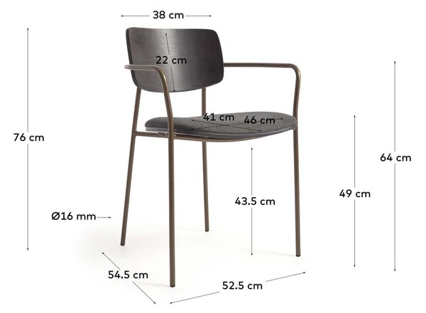 Szare krzesło Maureen – Kave Home