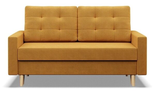 Sofa rozkÅadana, MILO, velvet, 152x92x92 cm, Å¼Ã³Åty | TYLETEGOTU