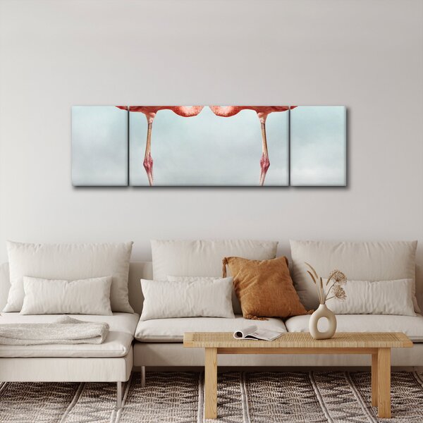 Obraz dwóch flamingów (170x50 cm)