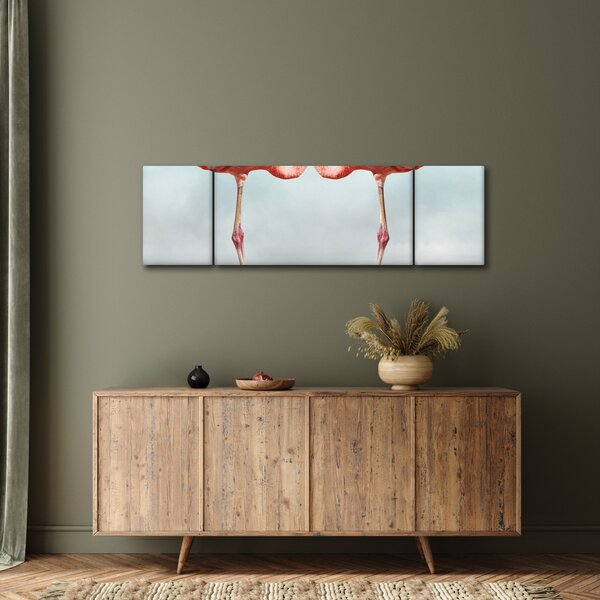 Obraz dwóch flamingów (170x50 cm)