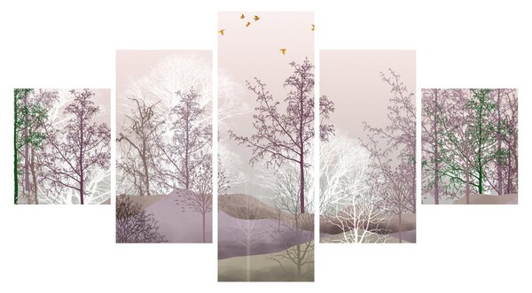 Obraz lasu (125x70 cm)