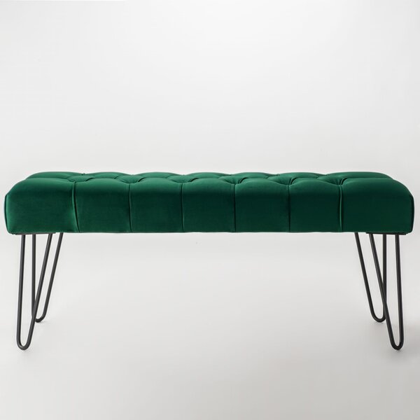 Ławka Pikowana Industrialna PIN VELVET - LOFT