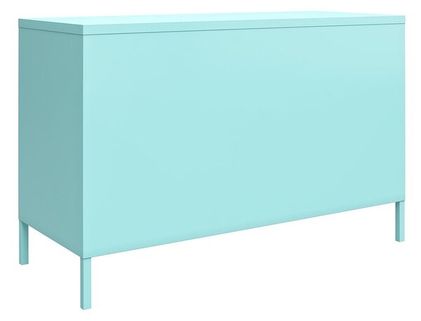 Jasnoniebieska metalowa szafka Novogratz Cache, 100x64 cm