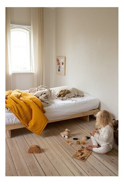 Naturalne łóżko dwuosobowe z litego drewna sosnowego 160x200 cm Kanso – Karup Design