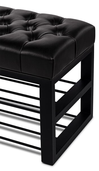 Ławka Pikowana do przedpokoju Industrialna SHELF SKIN - LOFT