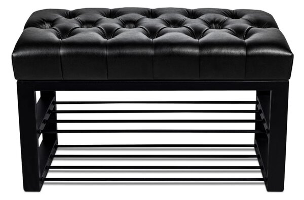 Ławka Pikowana do przedpokoju Industrialna SHELF SKIN - LOFT