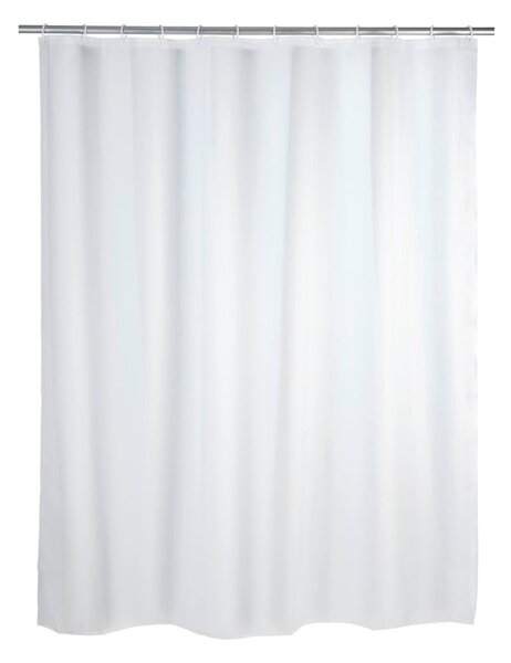 Biała zasłona prysznicowa Wenko Simpler, 180x200 cm
