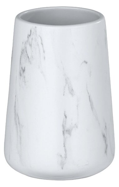 Biały ceramiczny kubek na szczoteczki Wenko Adrada