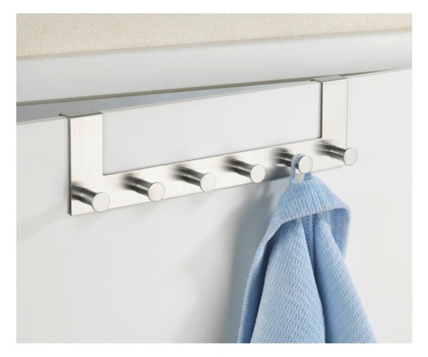 Metalowy wieszak na drzwi w kolorze srebra 39 cm Celano – Wenko