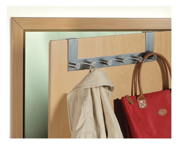 Metalowy wieszak na drzwi w kolorze srebra 39 cm Celano – Wenko