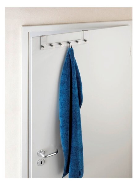 Metalowy wieszak na drzwi w kolorze srebra 39 cm Celano – Wenko