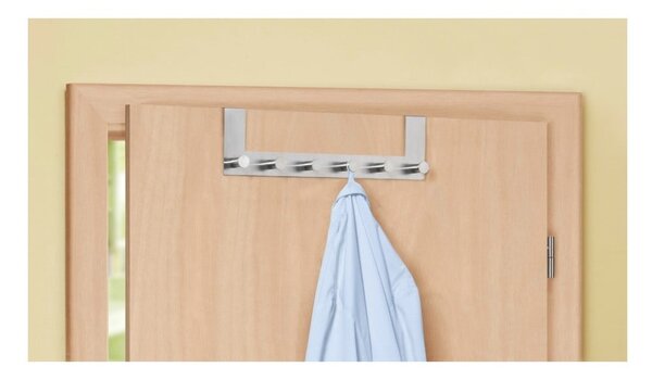 Metalowy wieszak na drzwi w kolorze srebra 39 cm Celano – Wenko