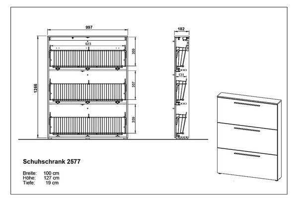 Biała szafka na buty Utah – Germania