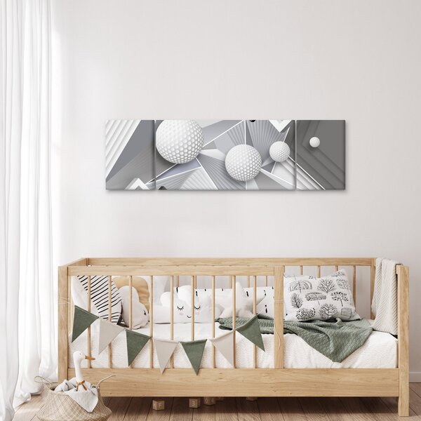 Geometryczny abstrakcyjny obraz (170x50 cm)