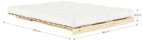 Bordowa/jasnoniebieska rozkładana sofa 160 cm Roots – Karup