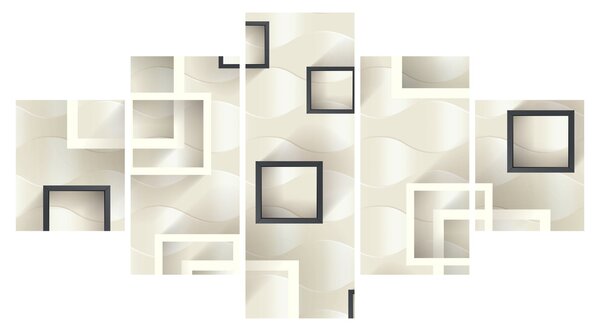 Geometryczny abstrakcyjny obraz (125x70 cm)