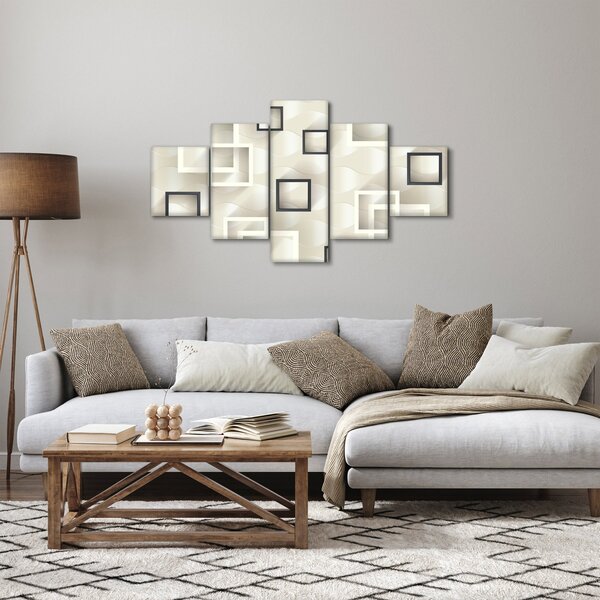 Geometryczny abstrakcyjny obraz (125x70 cm)