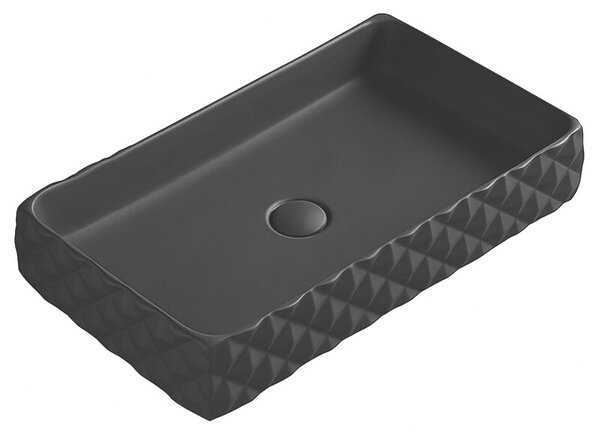 Umywalka nablatowa HYDROSAN PEARL-MTB-605 Prostokątny Czarny mat