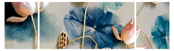 Obraz z kwiatami (170x50 cm)