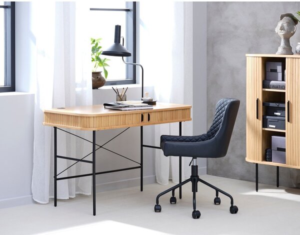 Biurko w dekorze dębu 60x120 cm Nola – Unique Furniture