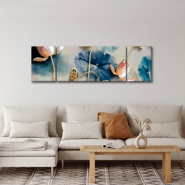 Obraz z kwiatami (170x50 cm)